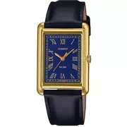 Casio Złoty zegarek Damski  Classic LTP-B165GL-2BVEF prostokątny na czarnym pasku