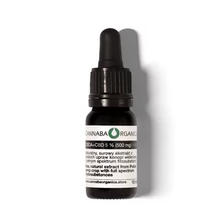 Olejek CBDA + CBD 5% surowy z chlorofilem w buteleczce 10 ml - Suplementy naturalne - miniaturka - grafika 1
