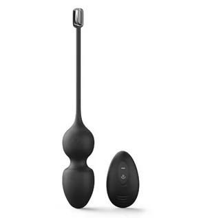 Kulki gejszy - Dorcel Love Balls Vibrating Kegel Balls with Remote Control Black - grafika 1