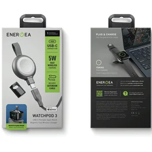 ENERGEA WatchPod 3 kompaktowa ład. indukcyjna do Apple Watch 5W USB-C Fast Charging szary/gunmetal - Ładowarki do telefonów - miniaturka - grafika 7