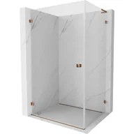 Kabiny prysznicowe - Mexen Lunar-B L kabina prysznicowa uchylna lewa 95 x 90 cm, transparent, różowe złoto - 832L-095-090-60-00-L - miniaturka - grafika 1