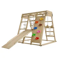 Zabawy w naśladowanie dorosłych - PLAC ZABAW DLA DZIECI DO DOMU DOMOWY DZIECIĘCY DREWNIANY + HUŚTAWKA ŚCIANKA - miniaturka - grafika 1