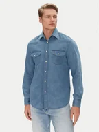 Koszule męskie - Tommy Hilfiger Koszula jeansowa MW0MW39903 Niebieski Regular Fit - miniaturka - grafika 1