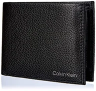 Portfele - Calvin Klein Męski portfel potrójnie składany 10 cc W/moneta L, Czarny, Rozmiar Uniwersalny - miniaturka - grafika 1