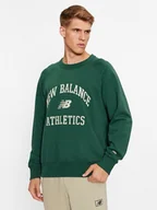 Bluzy męskie - New Balance Bluza Athletics Varsity Fleece Crewneck MT33550 Zielony Regular Fit - miniaturka - grafika 1