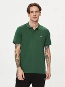 Koszulki męskie - Lacoste Polo DH2050 Zielony Regular Fit - miniaturka - grafika 1