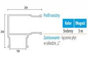 Akcesoria do armatury i ceramiki - Profil WC 02N narożny (gr. płyty 18 mm ) -3m aluminium anoda - miniaturka - grafika 1