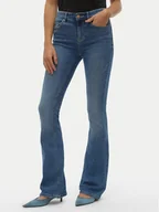 Spodnie damskie - Vero Moda Jeansy Flash 10302478 Niebieski Flared Fit - miniaturka - grafika 1