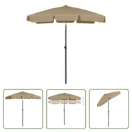 Parasole ogrodowe - The Living Store Parasol plażowy - taupe - 180x120 cm - Parasol Ogrodowy - miniaturka - grafika 1