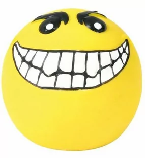 Trixie Zabawki Żółta piłka z uśmiechem 6cm kat.352661 - Zabawki dla psów - miniaturka - grafika 1