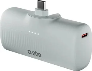 SBS EcoPower 5000 mAh 10W z wbudowanym portem USB-C szary - Powerbanki - miniaturka - grafika 1