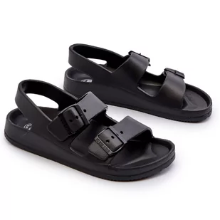 Klapki Dziecięce Lekkie Z Klamrami Big Star NN374541 Czarne - Buty dla dziewczynek - miniaturka - grafika 1