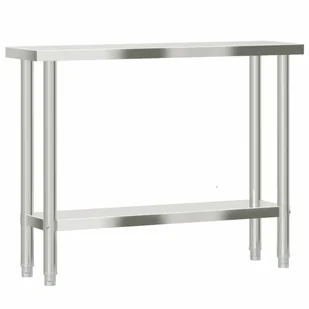 Kuchenny stół roboczy, 110x30x85 cm, stal nierdzewna Lumarko! - Wózki na żywność - miniaturka - grafika 8