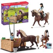 Figurki dla dzieci - Schleich Horse Club - Myjnia dla koni Emily i Luna, figurki dla dzieci 5+ - miniaturka - grafika 1