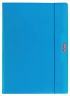 Szkolne artykuły papiernicze - Herlitz Teczka A4 z gumką niebieski Color Blocking - miniaturka - grafika 1