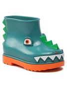 Buty dla dziewczynek - Melissa Kalosze Mini Melissa Rain Boot + Fabula 33676 Zielony - miniaturka - grafika 1