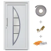 Zabezpieczenia dla dzieci - Lumarko Drzwi Wejściowe Zewnętrzne, Białe, 88 X 200 Cm - miniaturka - grafika 1