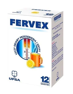 Bristol MYERS SQUIBB POLSKA SP Z O.O Fervex o smaku cytrynowym 12 saszetek - Przeziębienie i grypa - miniaturka - grafika 1