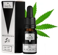 Żele i maści lecznicze - INDIA COSMETICS Broad Spectrum 5% (Olej CBD) 10ml - miniaturka - grafika 1