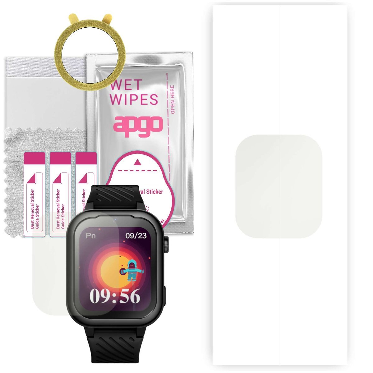 1x Folia hydrożelowa MATOWA do Garett Kids Essa 4G - apgo Smartwatch Hydrogel MATTE Protection Ochrona na ekran smartwatcha