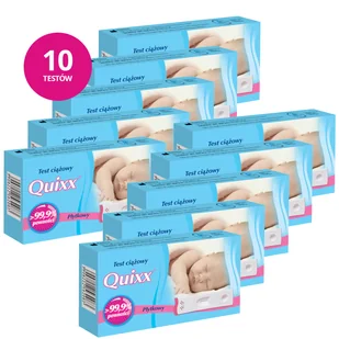 Zestaw Quixx, test ciążowy, płytkowy, czuły 25 mIU/ml, 10 sztuk - Testy ciążowe i diagnostyczne - miniaturka - grafika 1