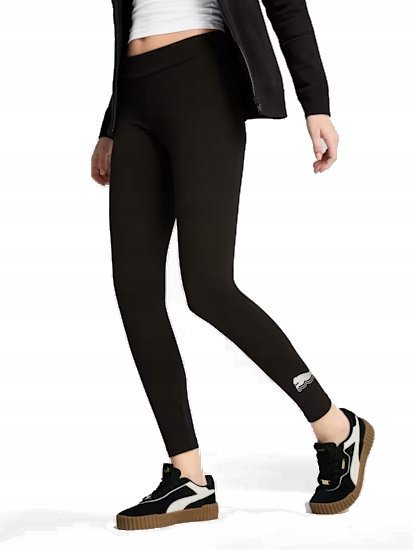 SPODNIE legginsy damskie PUMA ESS METALLIC 685000-01 czarne S S