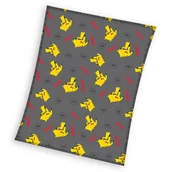 Koce i narzuty dla dzieci - Kocyk Coral POKEMON PIKACHU Koc 130x160 cm dla dzieci - miniaturka - grafika 1