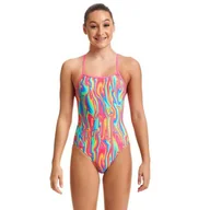 Stroje kąpielowe - FUNKITA Strój kąpielowy damski jednoczęściowy SINGLE STRAP ONE PIECE Moon Shine - miniaturka - grafika 1