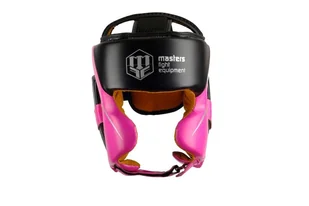 Masters FIGHT EQUIPMENT Fight Equipment, Kask bokserski sparingowy KSTOP-PU-FT, różowy - Kaski bokserskie i maski - miniaturka - grafika 1