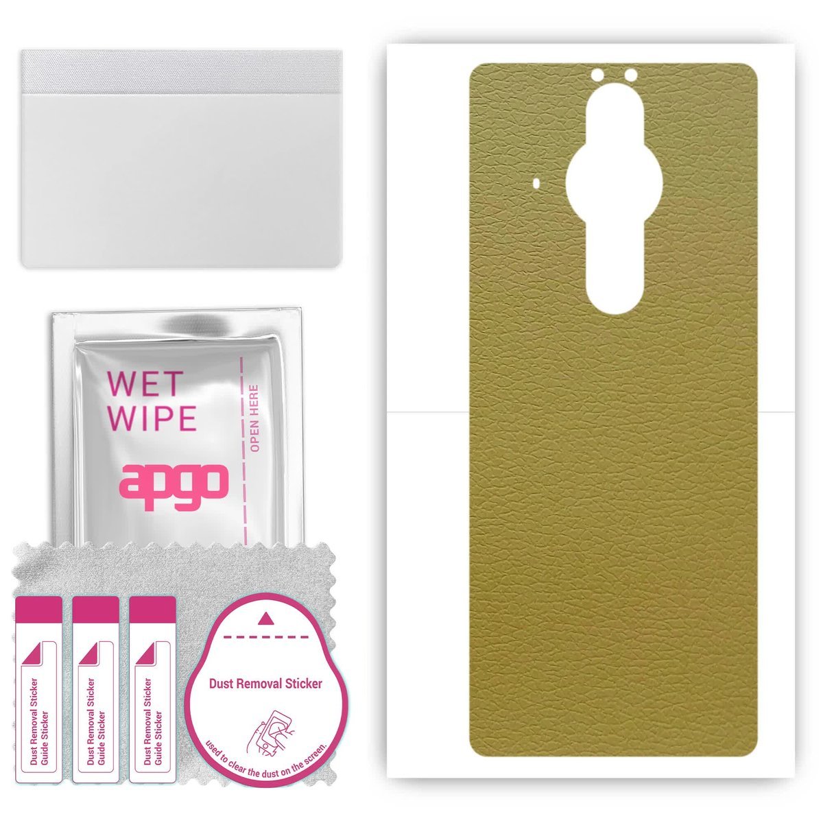 Folia naklejka skórka strukturalna na TYŁ do Sony Xperia PRO - Skóra Oliwkowa - apgo SKINS