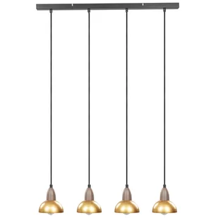 Lampa wisząca 4-punktowa metalowa mosiężna CASTALY - Lampy sufitowe - miniaturka - grafika 1