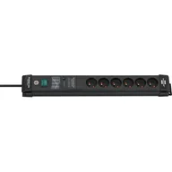 Inne akcesoria elektryczne - Listwa przeciwprzepięciowa Premium line 6 gniazd 3m 60.000A czarna Brennenstuhl 1951164400 - miniaturka - grafika 1