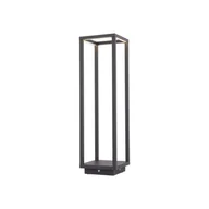 Lampy ogrodowe - Nowodvorski Stojąca LAMPA loft SYMMETRY LED 8180 metalowa OPRAWA zewnętrzna LED 7W 3000K prostokątna klatka IP54 grafitowa 8180 - miniaturka - grafika 1