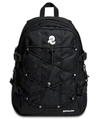 Plecaki - INVICTA S.P.A. Plecak INVICTA - INVICT-ACT PLUS - Podwójne przedziały, Podróże, Szkoła i Wypoczynek, Czarny, Czarny, Amerykański - miniaturka - grafika 1