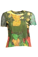 Koszulki i topy damskie - DESIGUAL T-SHIRT Z KRÓTKIM RĘKAWEM DAMSKI ZIELONY - miniaturka - grafika 1