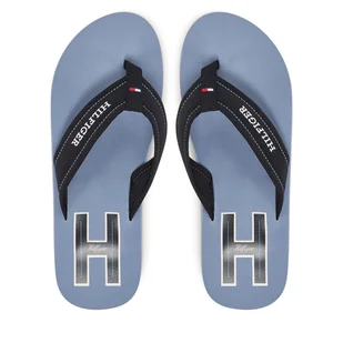 Japonki Tommy Hilfiger Hilfiger H Padded Beach Sandal FM0FM05536 Granatowy - Klapki i japonki męskie - miniaturka - grafika 1
