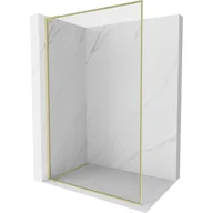 Ścianki i drzwi prysznicowe - Mexen Kioto-F L ścianka prysznicowa Walk-in z ramką 110 x 202 cm, transparent 8 mm, złota szczotkowana - 800-110-174-55-00 - miniaturka - grafika 1