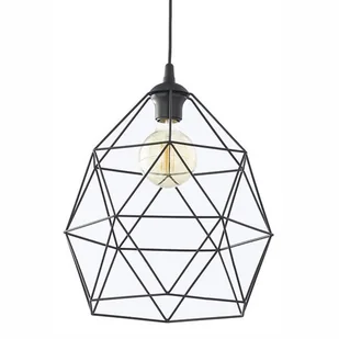 Druciana klatka wisząca Galaxy 3455 TK Lighting loftowa metalowa czarna - Lampy sufitowe - miniaturka - grafika 1