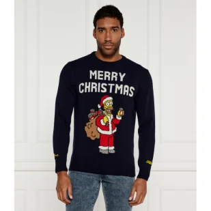 ST.Barth Sweter Heron ST. BARTH X THE SIMPSONS Regular Fit z dodatkiem wełny i kaszmiru - Swetry męskie - miniaturka - grafika 1