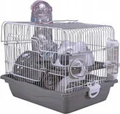 Klatki dla gryzoni - Panama Pet Klatka dla gryzoni, 35,5x26,6x27,5 cm, biało/szara - miniaturka - grafika 1