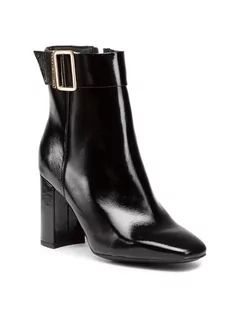 Botki damskie - Tommy Hilfiger Botki Patent Square Toe Boot FW0FW05156 Czarny - grafika 1