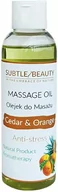 Olejki i świece do masażu - Subtle Beauty, Naturalny olejek do masażu Cedr/Orange - Antystresowy - miniaturka - grafika 1