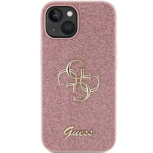 Guess GUHCP15SHG4SGP iPhone 15 6.1" różowy/pink hardcase Glitter Script Big 4G - Etui i futerały do telefonów - miniaturka - grafika 9