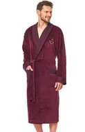 Szlafroki męskie - Elegancki szlafrok męski bordowy 9102, Kolor bordowy, Rozmiar 2XL, L&amp;L - Intymna - miniaturka - grafika 1