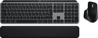 Zestawy myszka + klawiatura - Logitech MX Keys S Combo for Mac klawiatura Dołączona myszka Dom/Biuro RF Wireless + Bluetooth QWERTZ Niemiecki Aluminium, Czarny 920-012840 - miniaturka - grafika 1