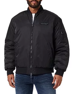 Armani Exchange Męska kurtka limitowana We Beat As One Nylon Bomber Shell Jacket, czarny, XXL - Kurtki męskie - miniaturka - grafika 1