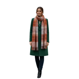 Szalik damski Elvang Copenhagen wełniany w kratkę z frędzlami - Apaszki i szaliki damskie Szalik damski Elvang Copenhagen wełniany w kratkę z frędzlami - Apaszki i szaliki damskie - miniaturka - grafika 1