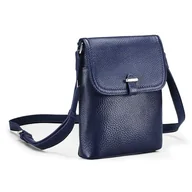 Torebki damskie - befen Real Leather Small Crossbody Purses for Women, Women's Cross Body Phone Bags Purse Handbag with RFID Blocking Card Slots for Travel Navy Blue - miniaturka - grafika 1