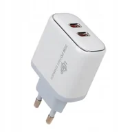 Ładowarki do telefonów - Ładowarka 35W Type-C + Type-C Quick Charge + KABEL LP - miniaturka - grafika 1
