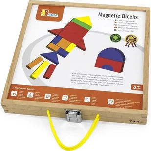 Viga VIGA 59687 MAGNETYCZNA UKŁADANKA W WALIZCE 1450 - Układanki dla dzieci - miniaturka - grafika 1